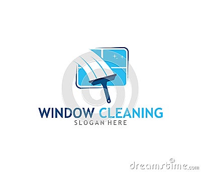 Cleaning washing service household maintenance vector logo design Stock Photo