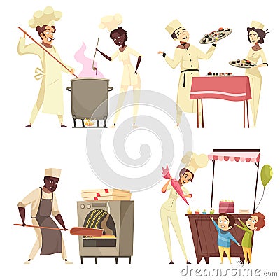 Professional Cooking Design Concept Vector Illustration