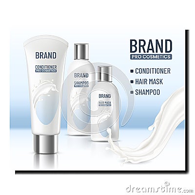 Professional Cosmetics Promotional Banner Vector Vector Illustration