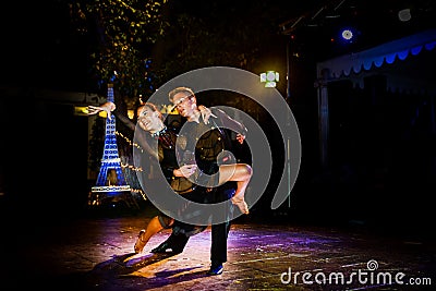 Professional dancers Editorial Stock Photo