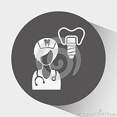 professional dentist design Cartoon Illustration