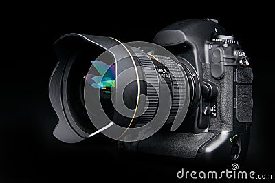 Professional digital photo camera Stock Photo