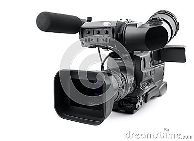 Professional digital video camera Stock Photo