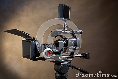 Professional digital video camera. Stock Photo