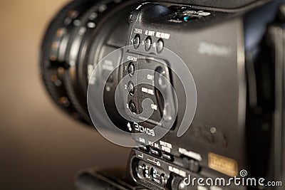 Professional digital video camera. Stock Photo