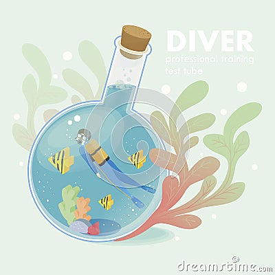 Professional diver concept Stock Photo