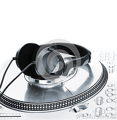 Professional DJ Vinyl Player Stock Photo