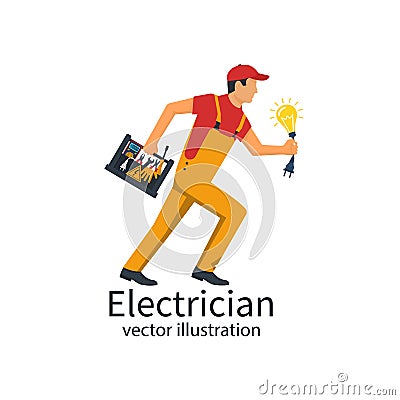 Professional electrician vector Vector Illustration