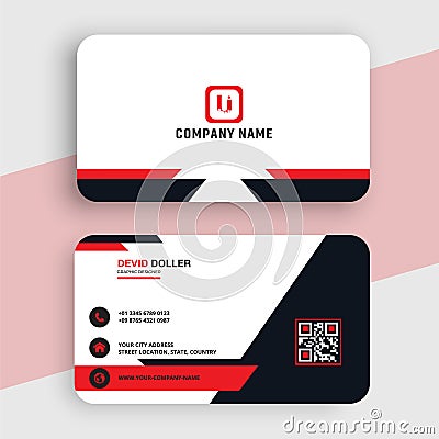 Professional elegent simple and clean business card design template Stock Photo