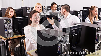 Professional employees of sales department Stock Photo