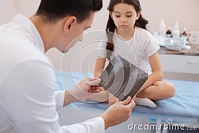 Professional experienced doctor putting a diagnosis Stock Photo