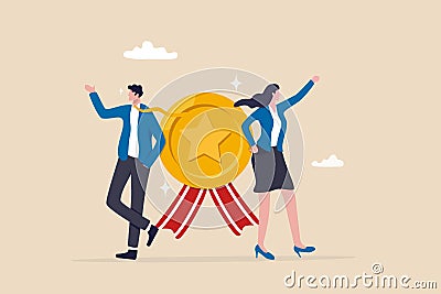 Professional or expert who success and win award, best office employee or specialist with skills to achieve goal concept, success Vector Illustration