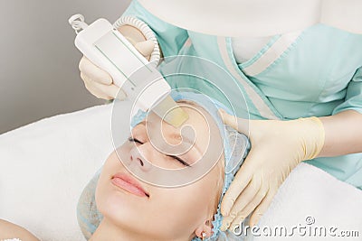 Professional face cleaning Stock Photo