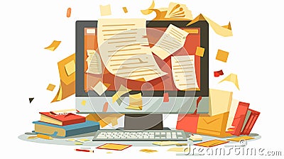 Professional Grammar Check and Text Errors Concept. Usage of Image Illustration Vector Illustration