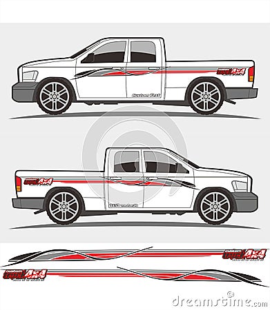 Truck and vehicle decal Graphics Kits design Vector Illustration