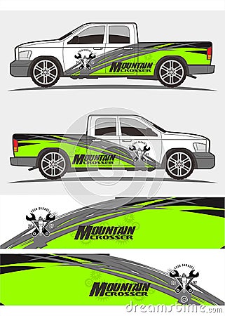 Truck and vehicle stickers Graphics Kits design Vector Illustration