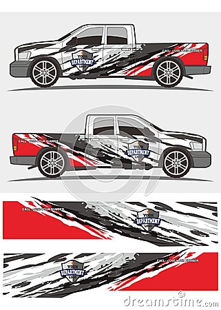 Truck and vehicle decal Graphics Kits design Vector Illustration