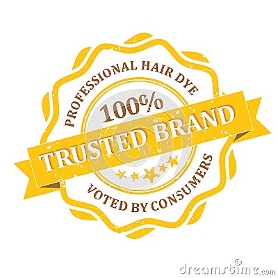 Professional Hair Dye Trusted brand Vector Illustration