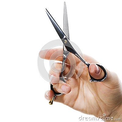Professional hairdresser scissors Stock Photo