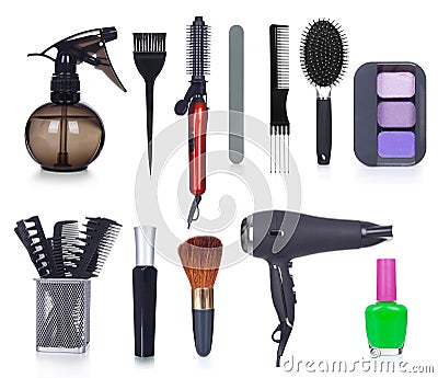 Professional hairdresser tools, Stock Photo