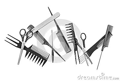 Professional hairdresser tools Stock Photo