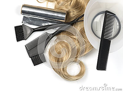 Professional hairdresser tools Stock Photo