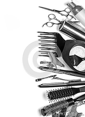 Professional hairdresser tools Stock Photo