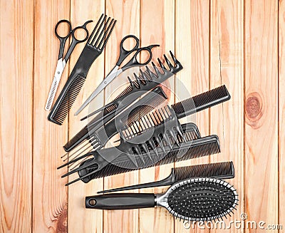 Professional hairdresser tools Stock Photo