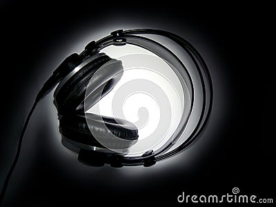 Professional headphones Stock Photo