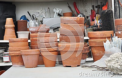 Professional Horticulture Workspace Stock Photo