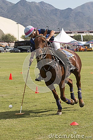 Professional International Female Polo Player Editorial Stock Photo