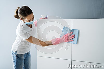 Professional Janitor Office Cleaning Service Stock Photo