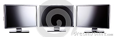 Professional lcd monitors Stock Photo