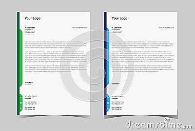 Professional Letterhead Template. Letterhead Design.corporate letterhead Vector Illustration