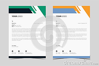 Professional Letterhead Template. Minimalist Letterhead Template. corporate letterhead Vector Illustration