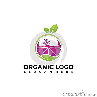 Organic Logo Template. Vector Illustrator Eps. 10 Stock Photo