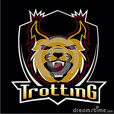 Professional logo team trotting club Stock Photo