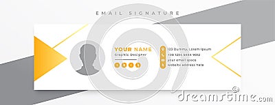 professional mail footer template with social media profile design vector Vector Illustration