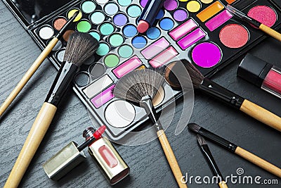 Professional make up and brushes Stock Photo