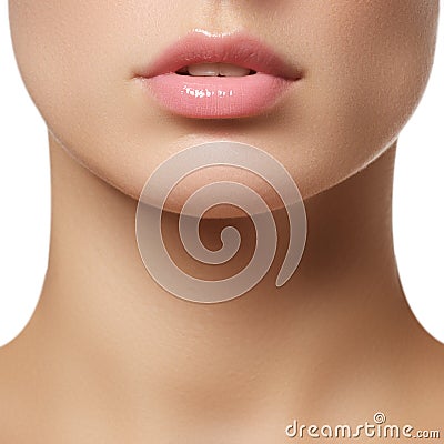 Professional make-up. Lipgloss. Lipstick Stock Photo