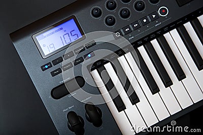Professional MIDI-keyboard Stock Photo