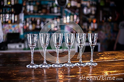 Professional mixologist demonstrates his professional skills in the pub Stock Photo