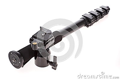 Professional monopod with ball-head isolated Stock Photo