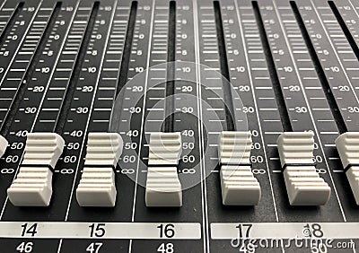 Professional sound console Stock Photo