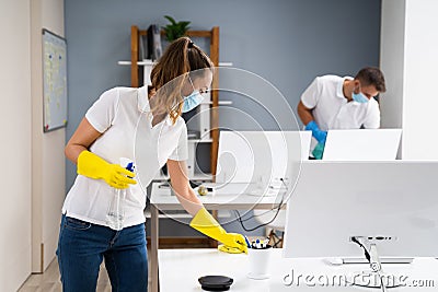 Professional Office Cleaning Services Stock Photo