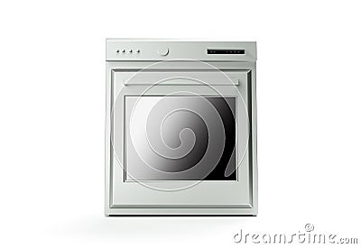 Professional oven on a white background 3d render Stock Photo