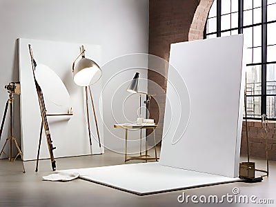Professional product photo shooting scene realistic Photo studio setup by AI-generated Stock Photo