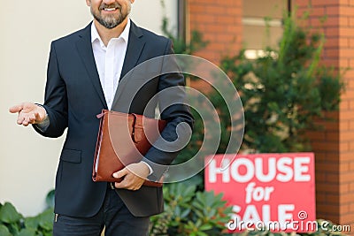 Professional real estate agent Stock Photo