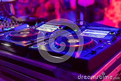 Professional sound mixer for musical events. Stock Photo