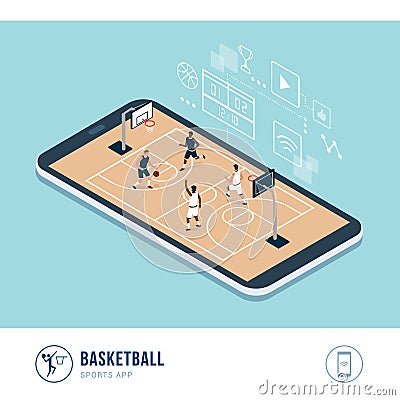 Professional sports competition: basketball Vector Illustration